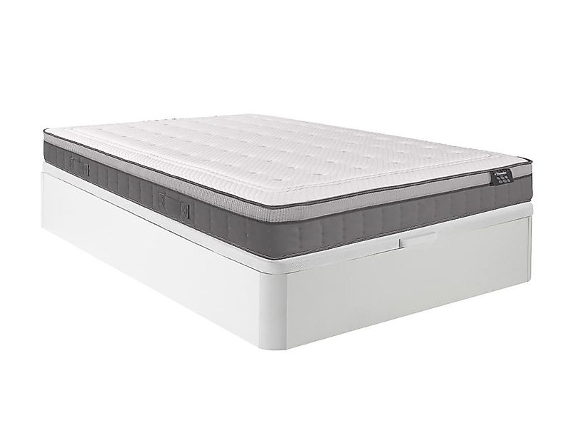 Set aus Bettgestell + Matratze - 140 x 190 cm - 7-Zonen-Taschenfederkern & günstig online kaufen