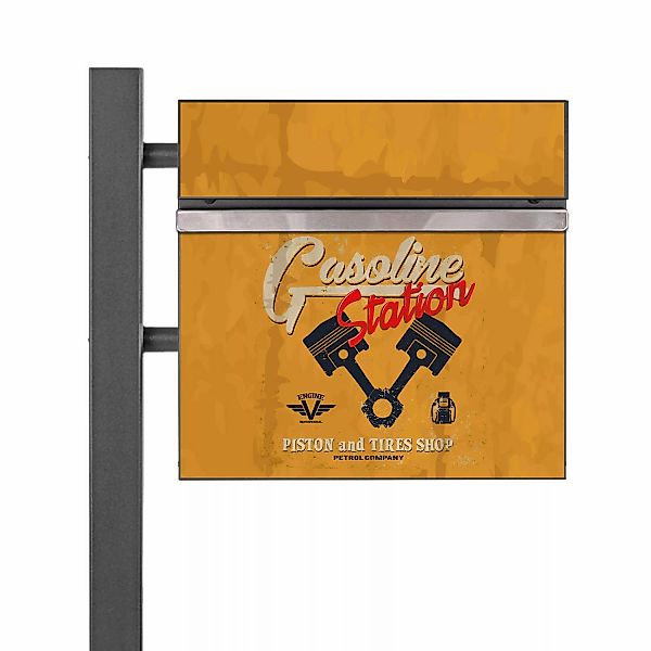 Banjado Standbriefkasten Anthrazit 45x120x16.5cm Groß Inkl. Montagematerial günstig online kaufen