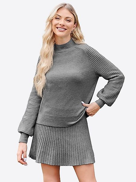Imily Bela Strickkleid 2-teiliger Damen Strickanzug (Set, 2-tlg., Pullover+ günstig online kaufen