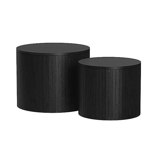 Vicco Couchtisch Tavilo, Eiche/Schwarz, 48 x 48 cm 2 Teile (2-St) günstig online kaufen