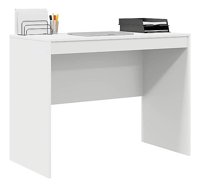 vidaXL Schreibtisch Schreibtisch Weiß Spanplatte 100x50x76 cm Stauraum günstig online kaufen