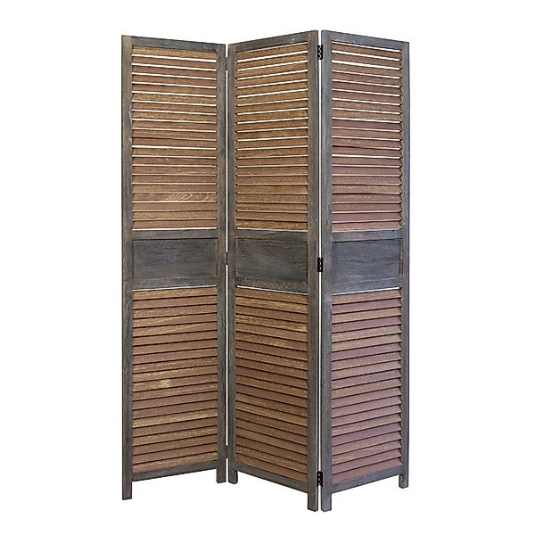 Homestyle4u 3-tlg. Paravent in Braun 120x170 cm 1364 günstig online kaufen