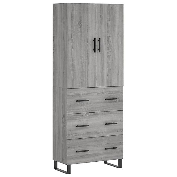 vidaXL Highboard Grau Sonoma 69,5x34x180 cm Holzwerkstoff 3195873 günstig online kaufen