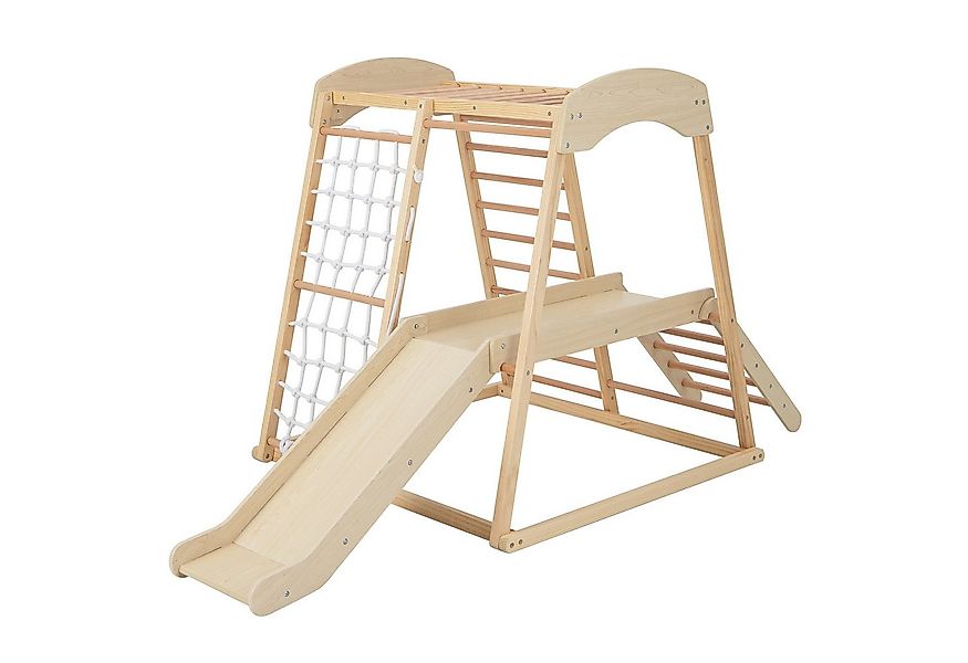 COSTWAY Klettergerüst 6 in 1, mit Rutsche & Kletternetz & Leiter günstig online kaufen