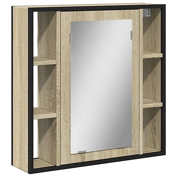 vidaXL Spiegelschrank Bad-Spiegelschrank Sonoma Eiche 60x16x60 cm Spanplatt günstig online kaufen