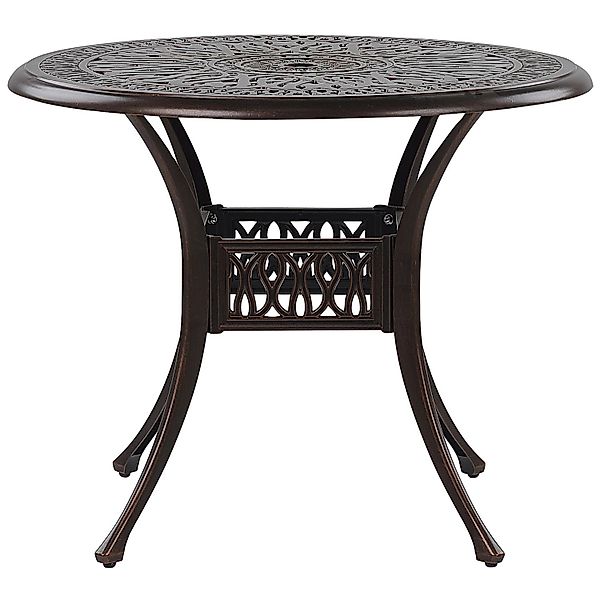 Beliani Runder Tisch ANCONA Dunkelbraun 90x90x72 günstig online kaufen