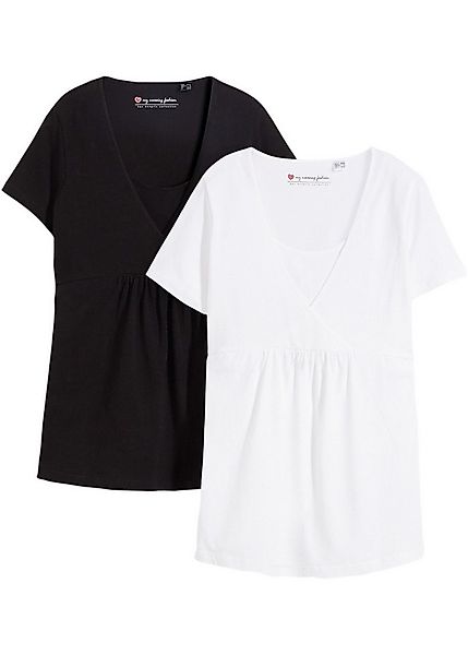 bonprix Stillshirt (Packung, 2-tlg., 2) figurumspielende Passform, mit Wick günstig online kaufen