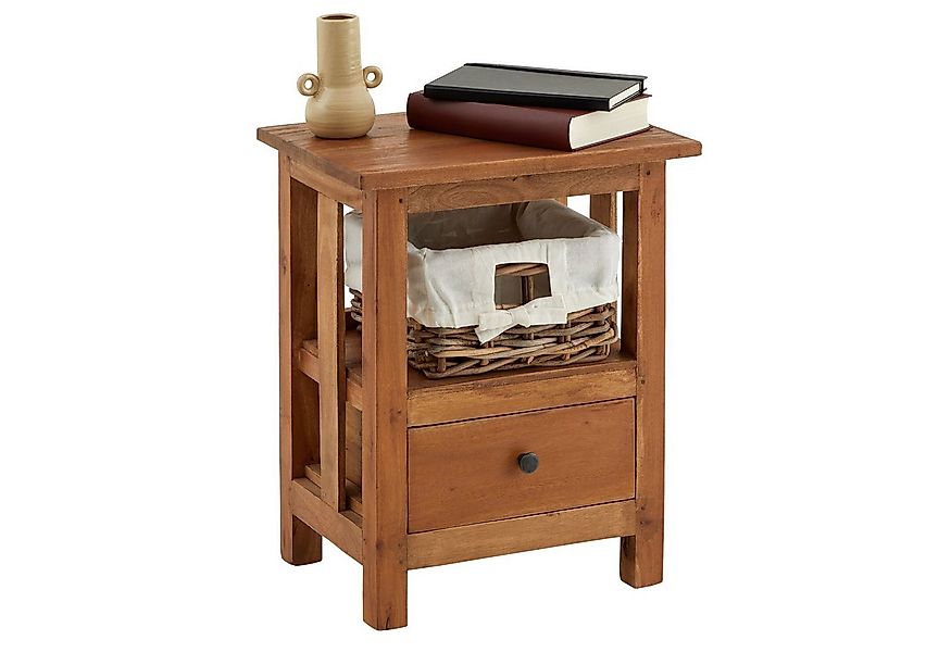 IDIMEX Nachttisch BAVELLA, Nachtkommode mit 1 Schublade - Mahagoni günstig online kaufen