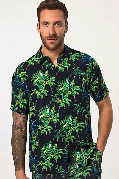 JP1880 Kurzarmhemd Hemd Halbarm Viskose floraler Print Kentkragen günstig online kaufen