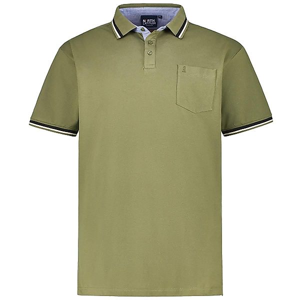 North Poloshirt mit Elasthan Farbe oliv Größe: 7XL günstig online kaufen