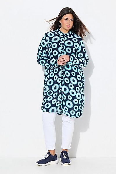 Ulla Popken Longbluse Longbluse Kreise Hemdkragen günstig online kaufen