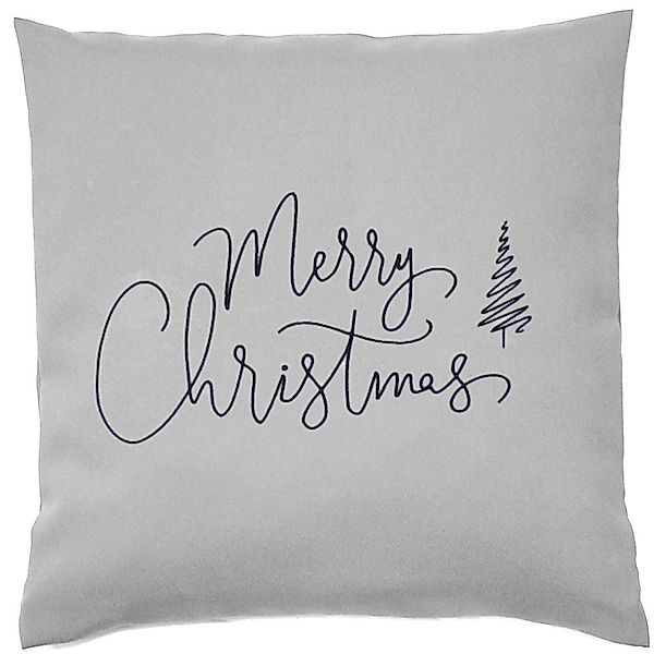 Primawela Kissenbezug Weihnachten bestickt minimalistisch Christmas-Merry günstig online kaufen