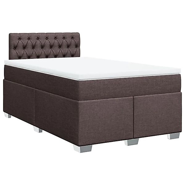 vidaXL Boxspringbett mit Matratze Dunkelbraun 120x200 cm Stoff 3288165 günstig online kaufen