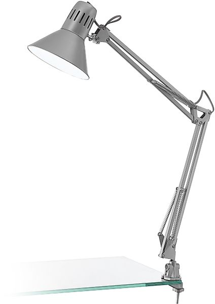EGLO Tischleuchte FIRMO Klemmlampe, silber, exkl. günstig online kaufen