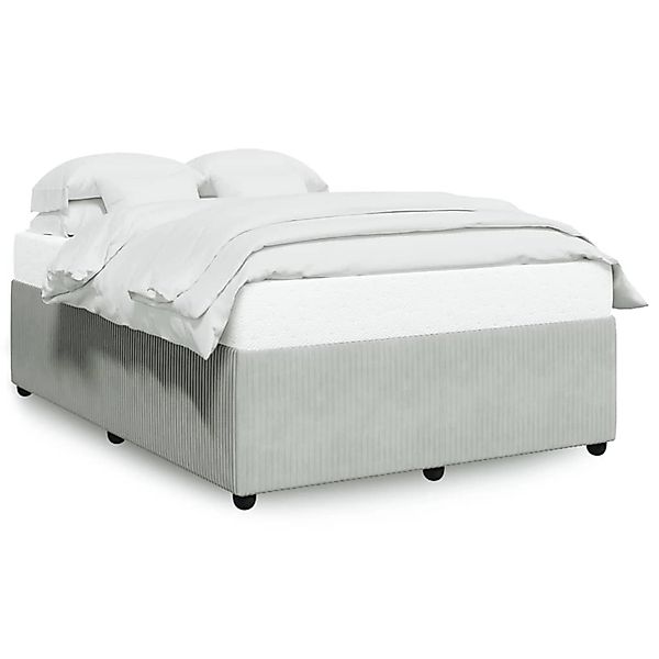 vidaXL Bettgestell Hellgrau 160x200 cm Samt Modell 32106367 günstig online kaufen