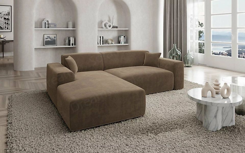 Sofa Dreams Ecksofa Design Samt Stoff Sofa Mallorca L Form kurz Modern Stof günstig online kaufen