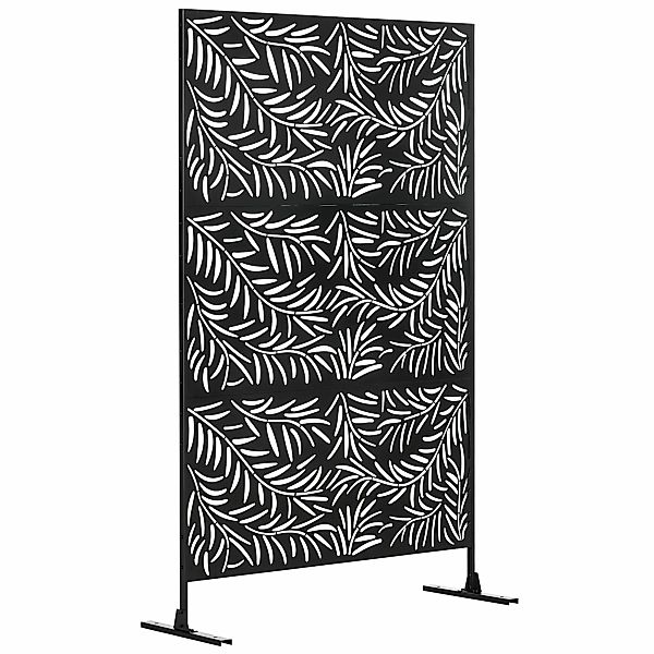 Outsunny Sichtschutz mit Ständer, Raumteiler mit Weidenblattmuster, 122 x 1 günstig online kaufen