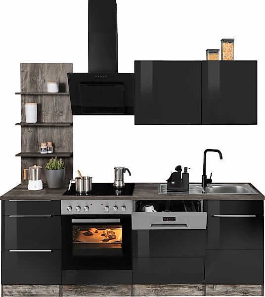 KOCHSTATION Küchenzeile "KS-Brindisi" Breite 220 cm, wahlweise mit E-Geräte günstig online kaufen