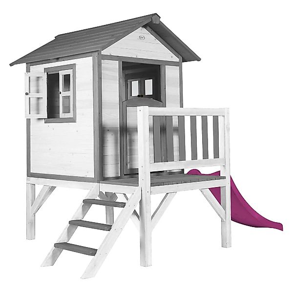 AXI Spielhaus Lodge XL grau B/H/T: ca. 240x189x167 cm günstig online kaufen
