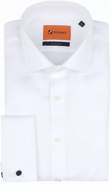 Suitable Hemd White Twill Doppelmanschette - Größe 38 günstig online kaufen