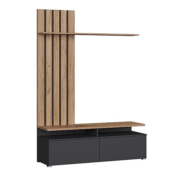 Vicco Wohnwand Harro, Goldkraft Eiche/Anthrazit, (1-St) günstig online kaufen
