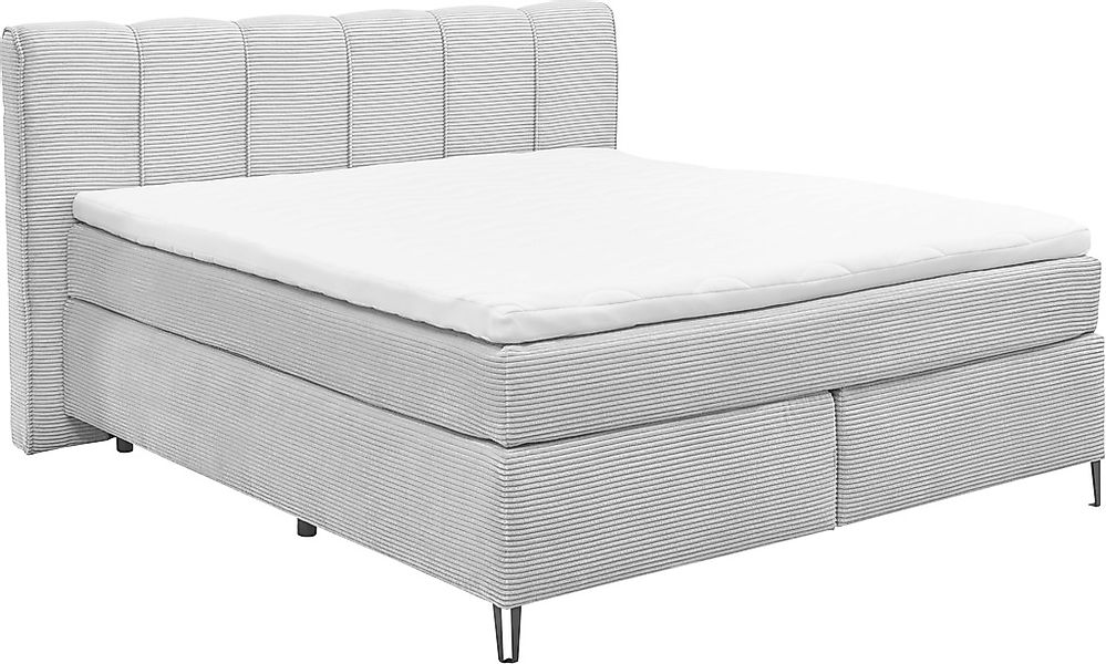 set one by Musterring Boxspringbett "Fairfield", Metallfuß schwarz, Kopftei günstig online kaufen