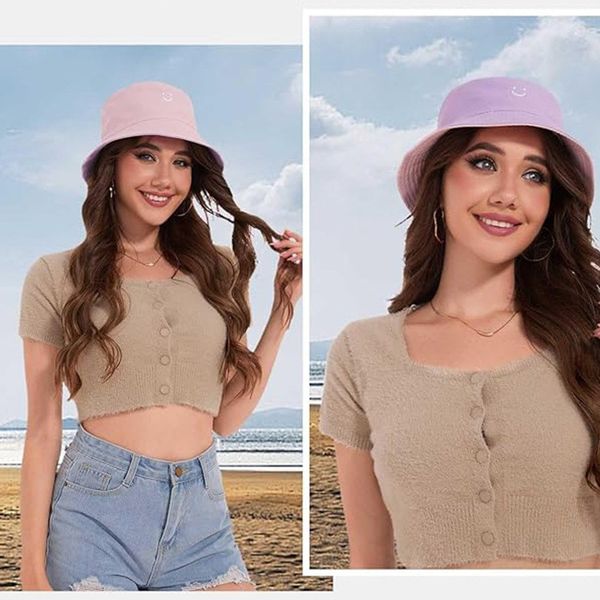 Coonoor Fischerhut Beidseitigem Bucket Hat Smile günstig online kaufen