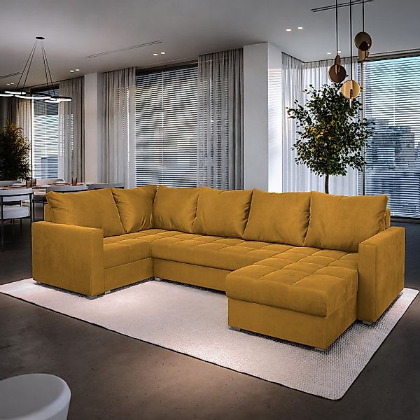 Masseno Ecksofa LORIVO mit Schlaffunktion U-Form, günstig online kaufen