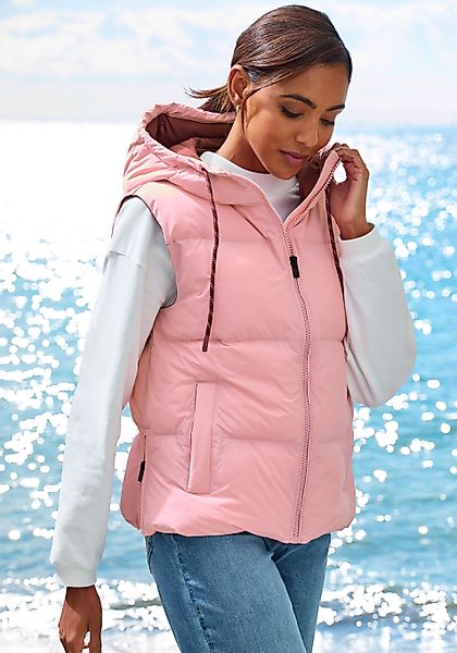 Elbsand Steppweste mit großem Logoprint auf günstig online kaufen