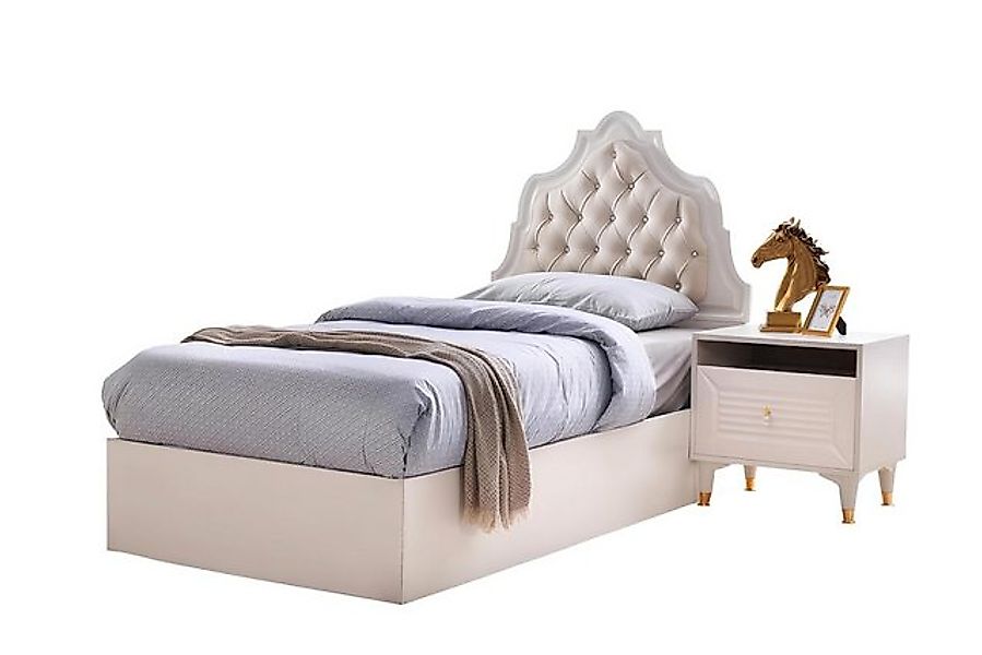 Xlmoebel Bett Modernes Jugendzimmer-Bett in Beige – schlichtes Design (1-tl günstig online kaufen