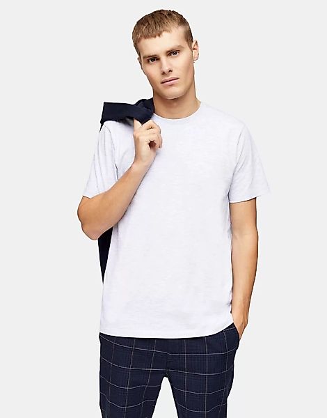Topman – Klassisches T-Shirt in Grau günstig online kaufen
