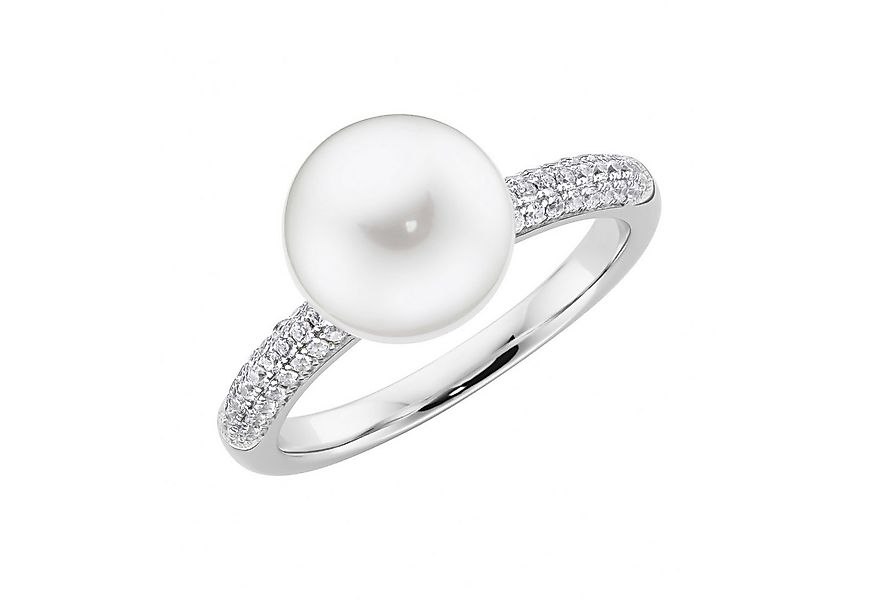 GIORGIO MARTELLO MILANO Perlenring mit Muschelkern-Perle und Zirkonia, Silb günstig online kaufen