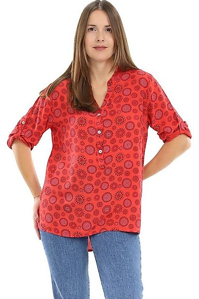 malito more than fashion Schlupfbluse 6703 Bluse mit Kreis Blumen Print 3/4 günstig online kaufen