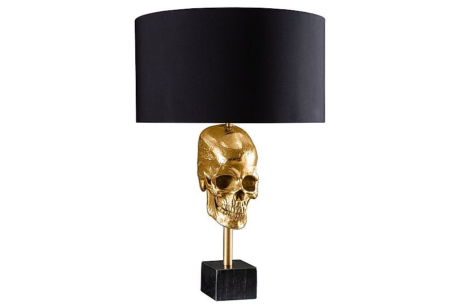 riess-ambiente Tischleuchte SKULL 56cm schwarz / gold, Ein-/Ausschalter, oh günstig online kaufen