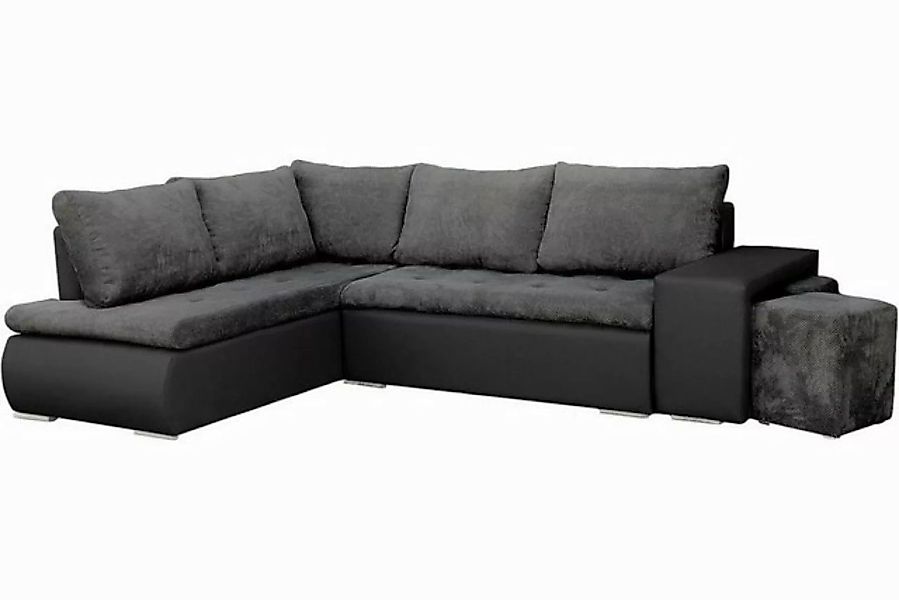 MOEBLO Ecksofa BELGRAD, Eckcouch mit Zwei Hocker Sofa Couch mit Ottomane L- günstig online kaufen