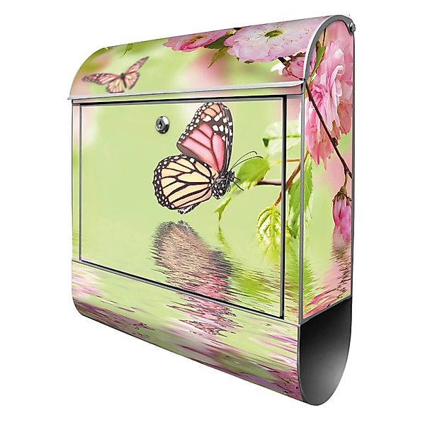 Banjado Design Briefkasten Silber Pulverbeschichtet 39x47x14cm 2 Schlüssel günstig online kaufen