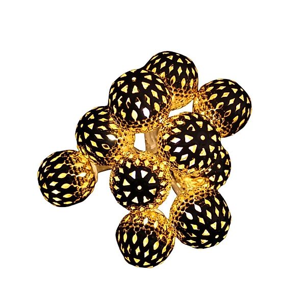 Lex 10er LED Kugel Lichterkette Batteriekette Weihnachten Beleuchtung Deko günstig online kaufen