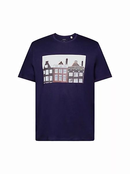 edc by Esprit T-Shirt Rundhals-T-Shirt mit Print, 100 % Baumwolle (1-tlg) günstig online kaufen
