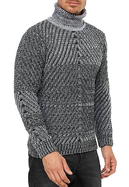 R-NEAL Rollkragenpullover Rollkragen Strick Pullover Casual Freizeit Grob-S günstig online kaufen