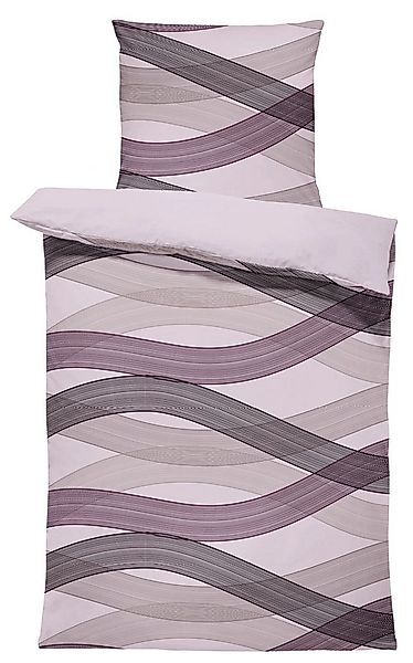 One Home Bettwäsche Winter Welle, Flanell, 2 teilig, modern geschwungen, ku günstig online kaufen