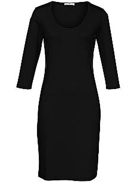 Jersey-Kleid Rundhals-Ausschnitt Peter Hahn schwarz günstig online kaufen