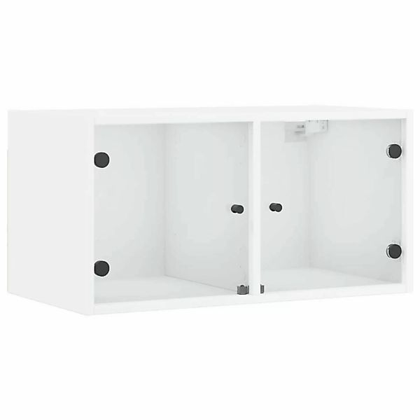 vidaXL Wandschrank mit Glastüren Weiß 68,5x37x35 cm günstig online kaufen