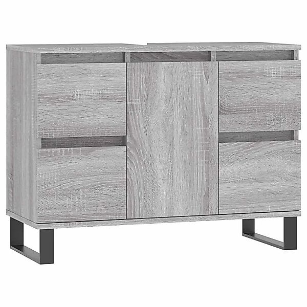 vidaXL Badschrank Grau Sonoma 80x33x60 cm Holzwerkstoff 831666 günstig online kaufen