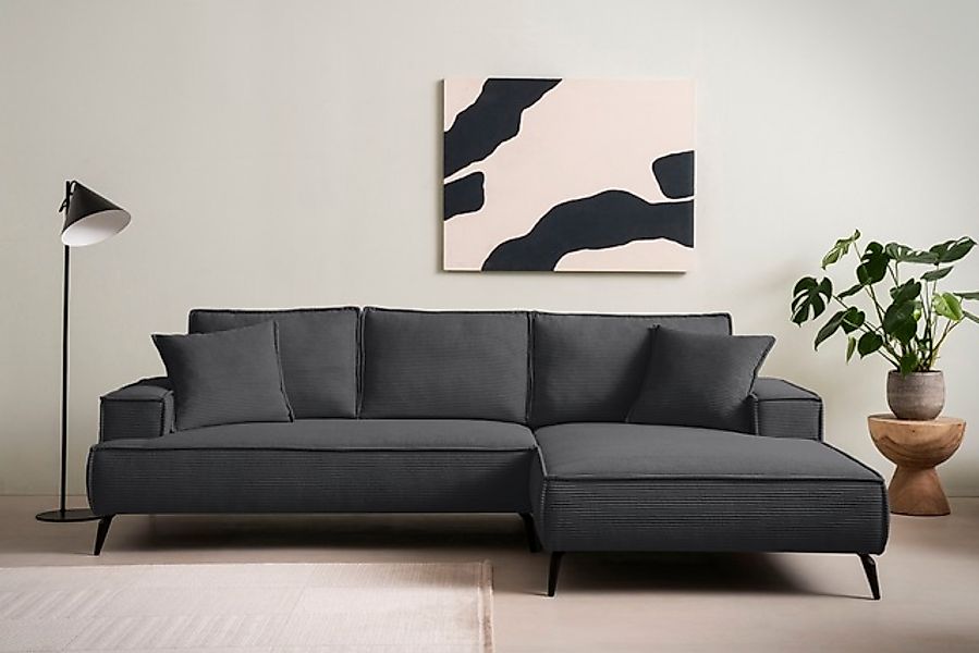 Home affaire Ecksofa »TVINNU, L-Form, 275cm, in Cord und Leinenoptik« wahlw günstig online kaufen