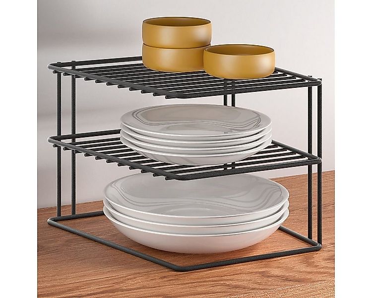 Gravidus Schrankeinsatz 2 Etagen Eckschrankeinsatz Tellerstapler Eckregal günstig online kaufen