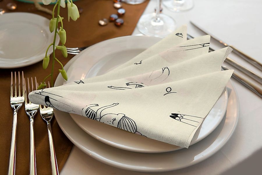 Adam Stoffserviette "Ballerina" GOTS organic,zertifiziert durch CERES 0242f günstig online kaufen