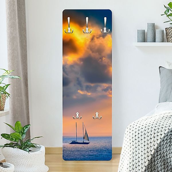 Wandgarderobe Holzpaneel Sailing the Horizon günstig online kaufen