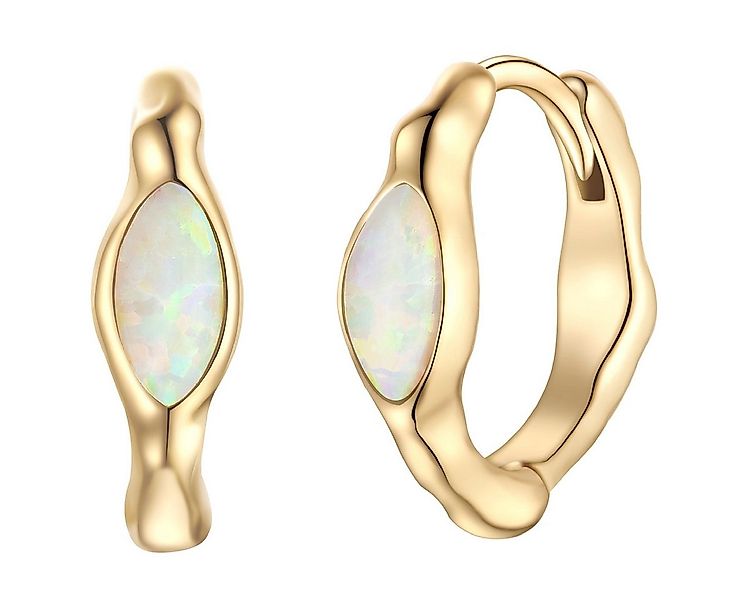 Glanzstücke München Paar Creolen gelbgold, mit Opal günstig online kaufen