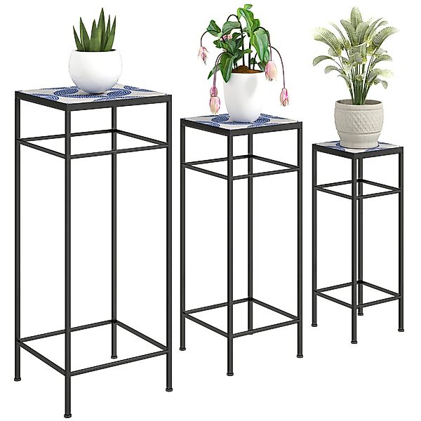 Outsunny Blumenständer 3er-Set, 71 cm hoch, günstig online kaufen