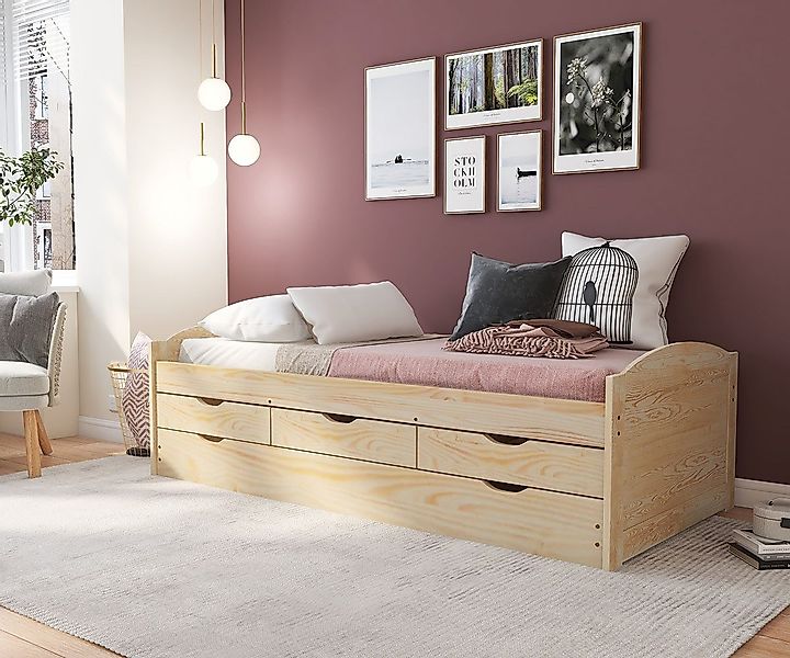 Inter Link Funktionsbett Marinella, ausziehbare Liegefläche, inkl. Lattenro günstig online kaufen